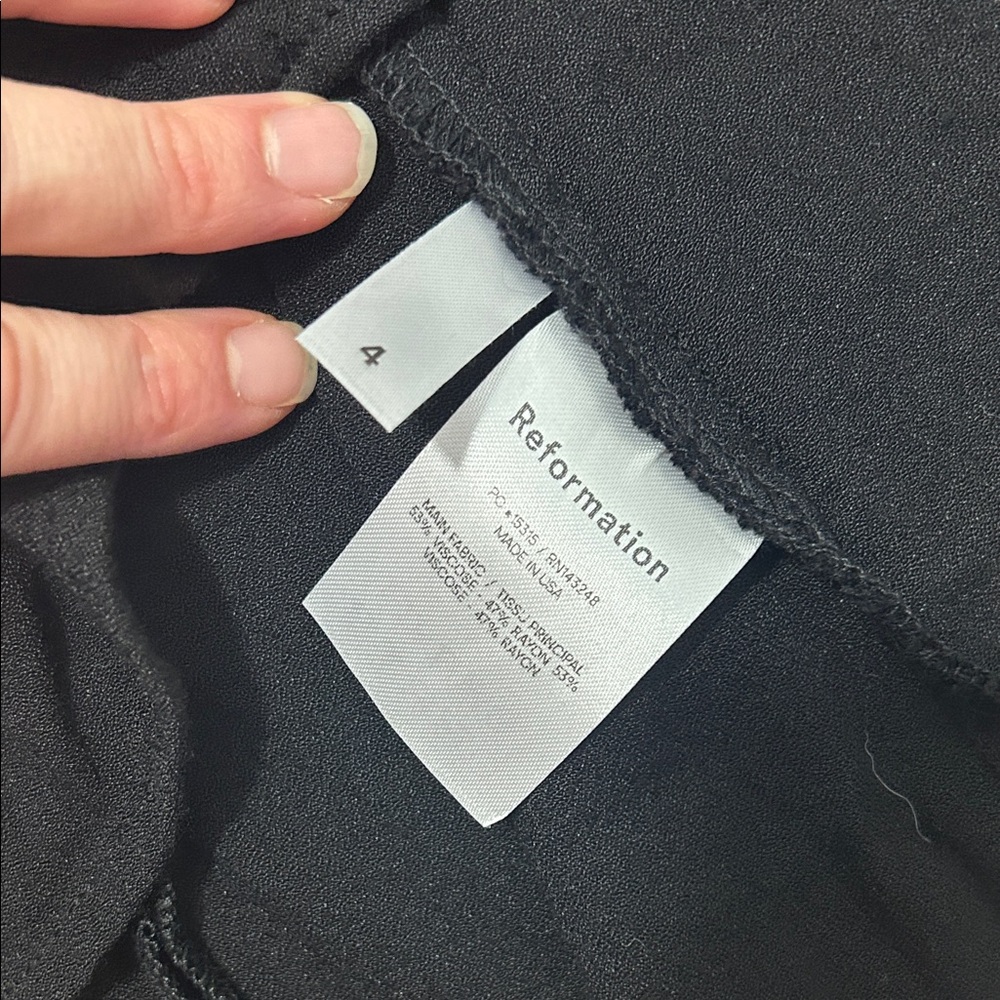 Reformation Black Mini Skirt - Picture 3 of 4